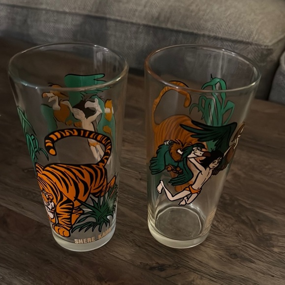 VTG Pepsi/The Jungle Book/Walt Disney World Themed Glasses Set of 2 SHERE KAHN - Picture 2 of 11